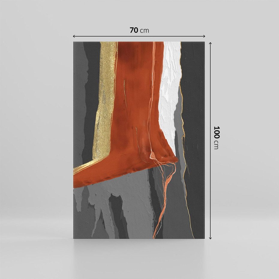 Obraz na płótnie 70x100 - Abstrakcyjna impresja - abstrakcja, nowoczesny