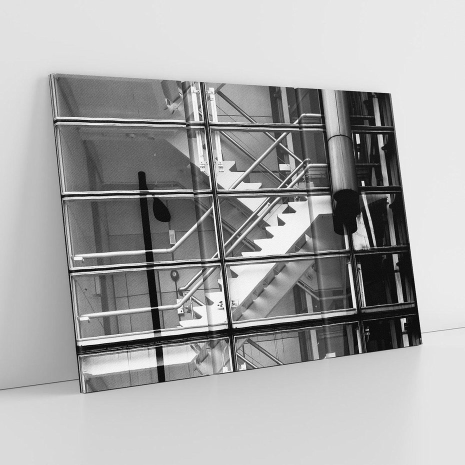 Obraz na płótnie 120x80 - Schody do architektonicznej przestrzeni - schody, architektura