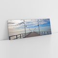 Obraz na płótnie 150x50 - Molo nad Bałtykiem w Gdyni - molo, Gdynia