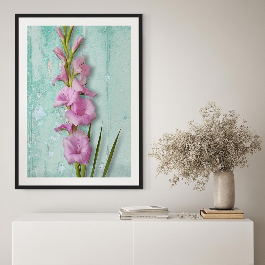 Plakat bez ramy 40x50 - Piękno w delikatności - kwiaty, różowe