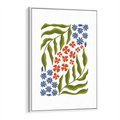 Obraz w ramie 50x70 - Splątane Granice - kwiaty, sztuka nowoczesna - rama biała