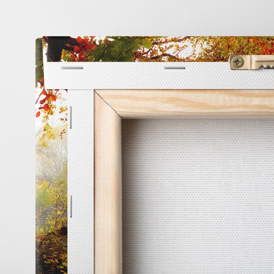 Obraz na płótnie 80x80 - Jesienny urok magia lasu - las, jesień