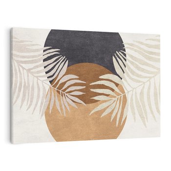 Obraz na płótnie 100x70 - Kompozycje ukrytych myśli - symetria, dwa koła po środku