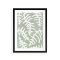 Plakat w ramie 30x40 - Oaza Zieleni - zielona abstrakcja, zgaszona zieleń - rama czarna