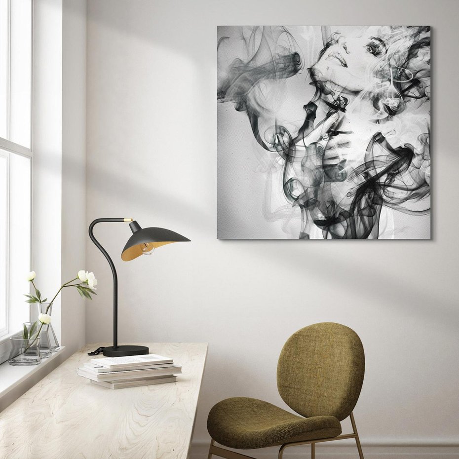 Obraz na płótnie 40x40 - Abstrakcja kobiecego piękna - abstrakcja, kobieta