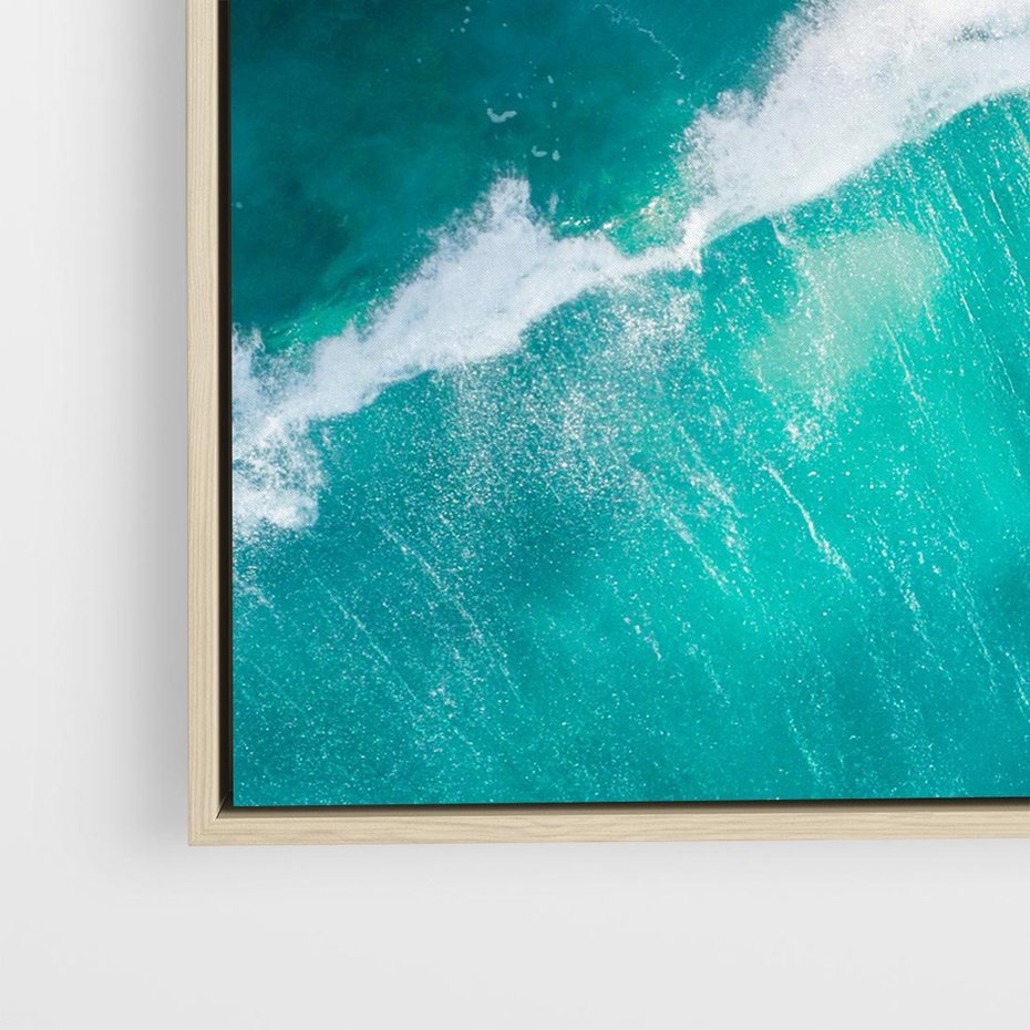 Obraz w ramie 50x50 - Siła i Spokój - morze, ocean - rama drewno