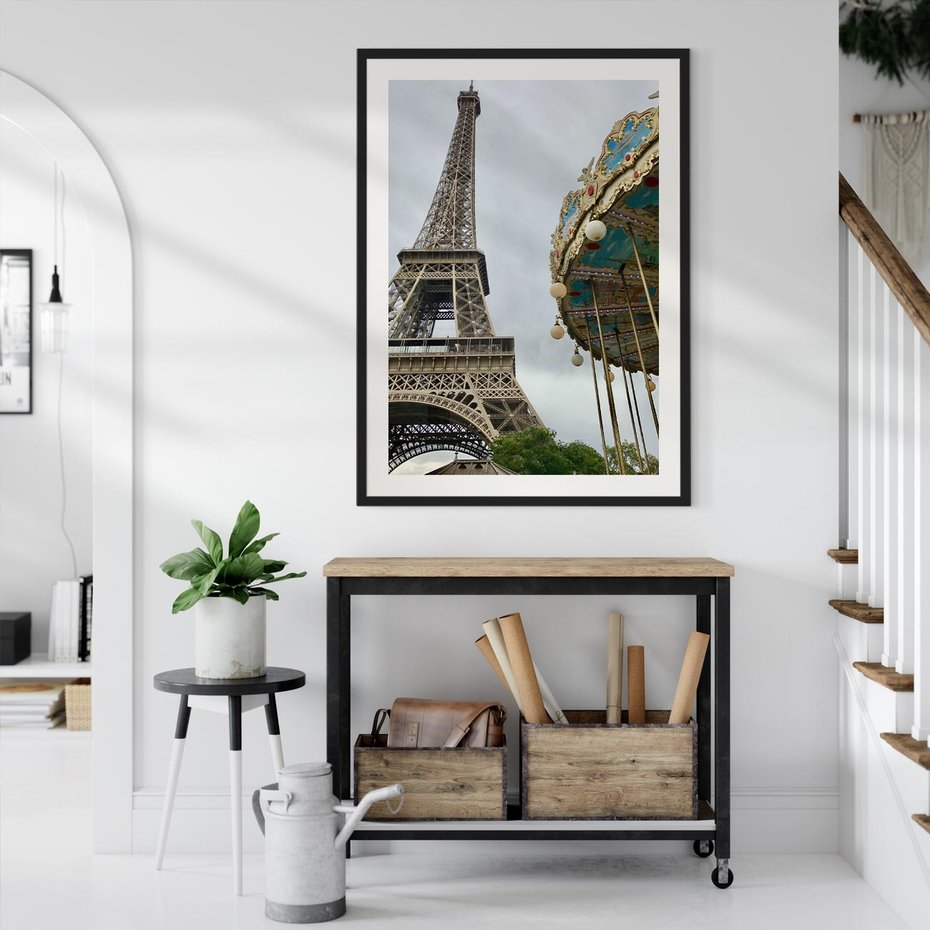 Plakat bez ramy 50x70 - Delikatność kolorów - wieża, Eiffla