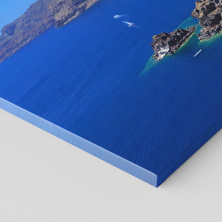 Obraz na płótnie 120x60 - Santorini i Morze Błękitów - Grecja, Santorini