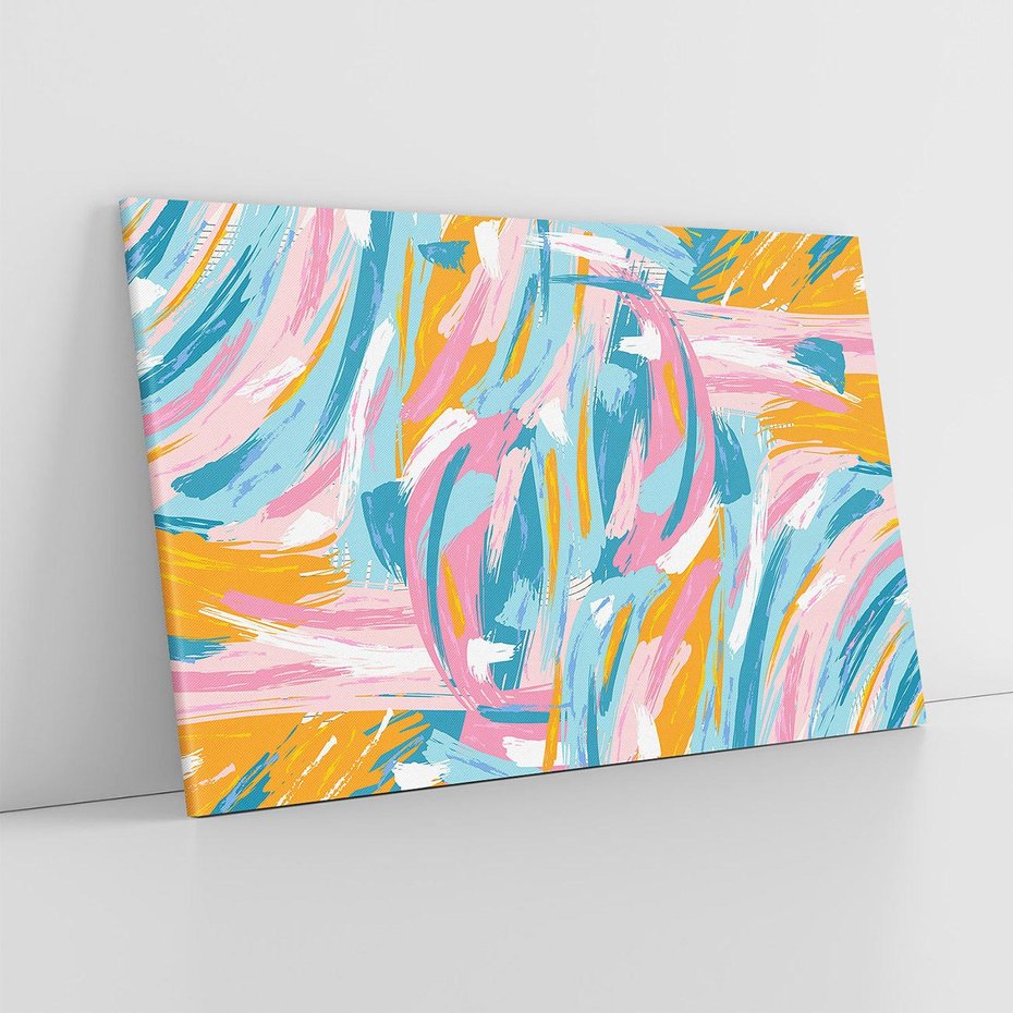 Obraz na płótnie 120x80 - Refleksje w krainie abstrakcji - abstrakcja, energiczne pociągnięcia pędzla