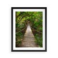 Plakat w ramie 40x50 - Przez Dżunglę - most, linowy - rama czarna