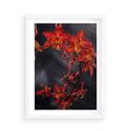 Plakat w ramie 50x70 - Kolorowy Raj - kwiaty, tropikalne - rama biała