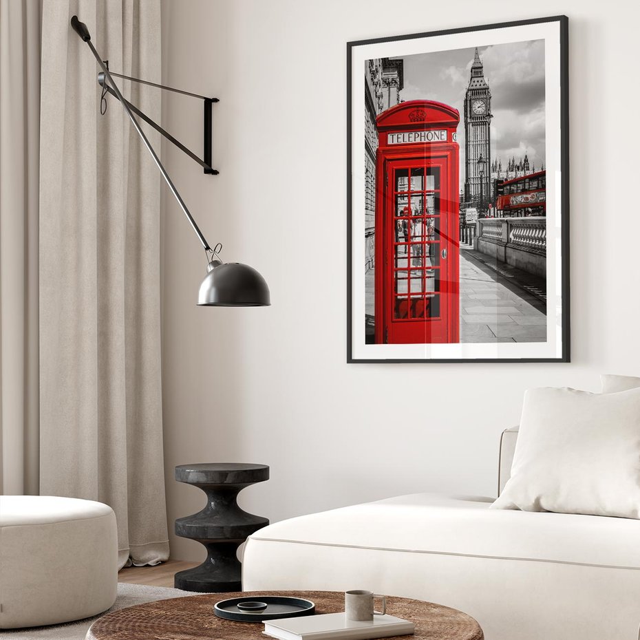 Plakat bez ramy 40x50 - Budka w Londynie - Londyn, budka