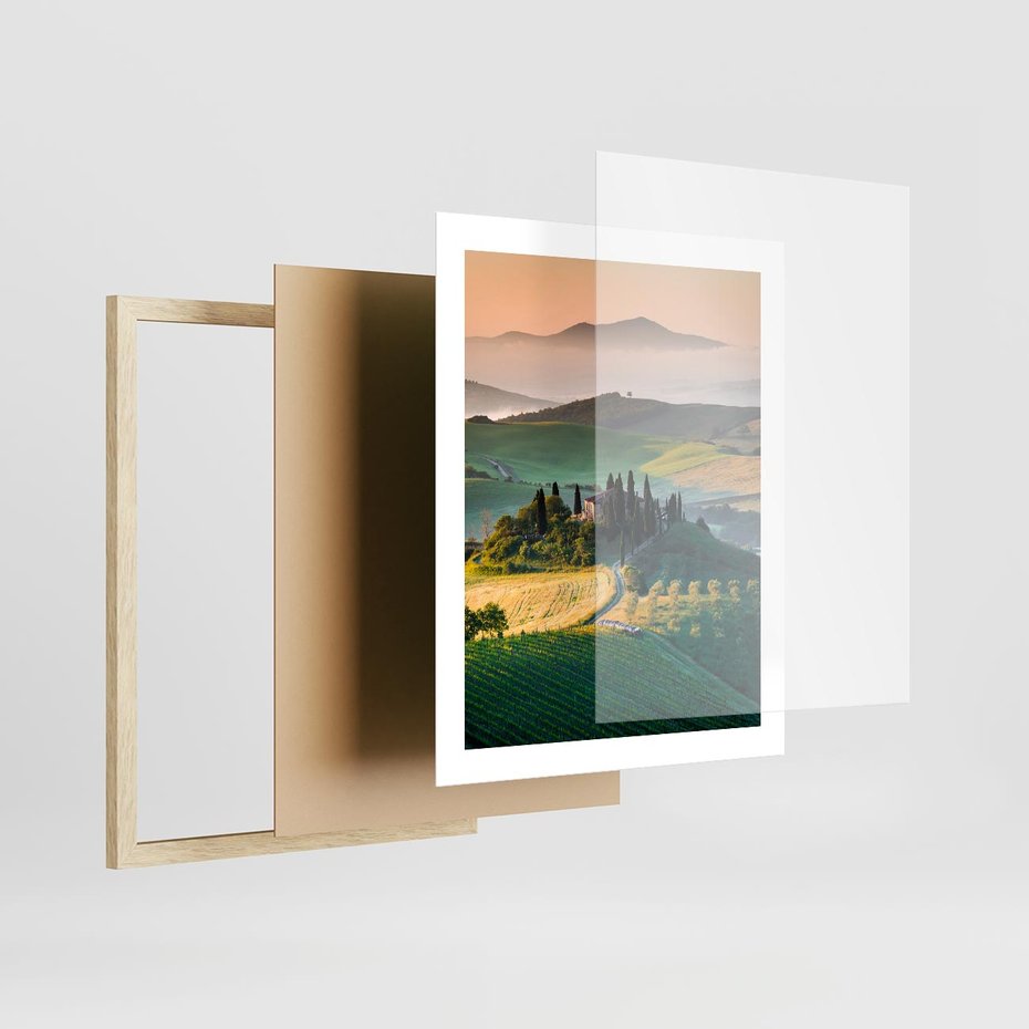 Plakat w ramie 40x50 - Perspektywa malowniczego widoku - widok, perspektywa - rama drewno