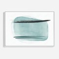 Obraz w ramie 120x80 - Turkusowy Świat - minimlizm, abstrakcja - rama biała