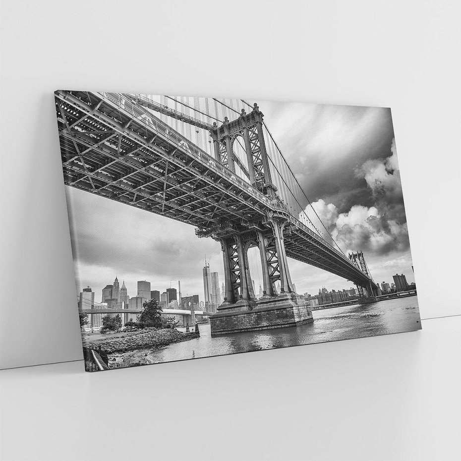 Obraz na płótnie 120x80 - Most nad nowojorską panoramą - most, Nowy York