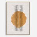Obraz w ramie 50x70 - Taniec Emocji - abstrakcyjne akwarelowe plamy, nieregularne kreski - rama drewno