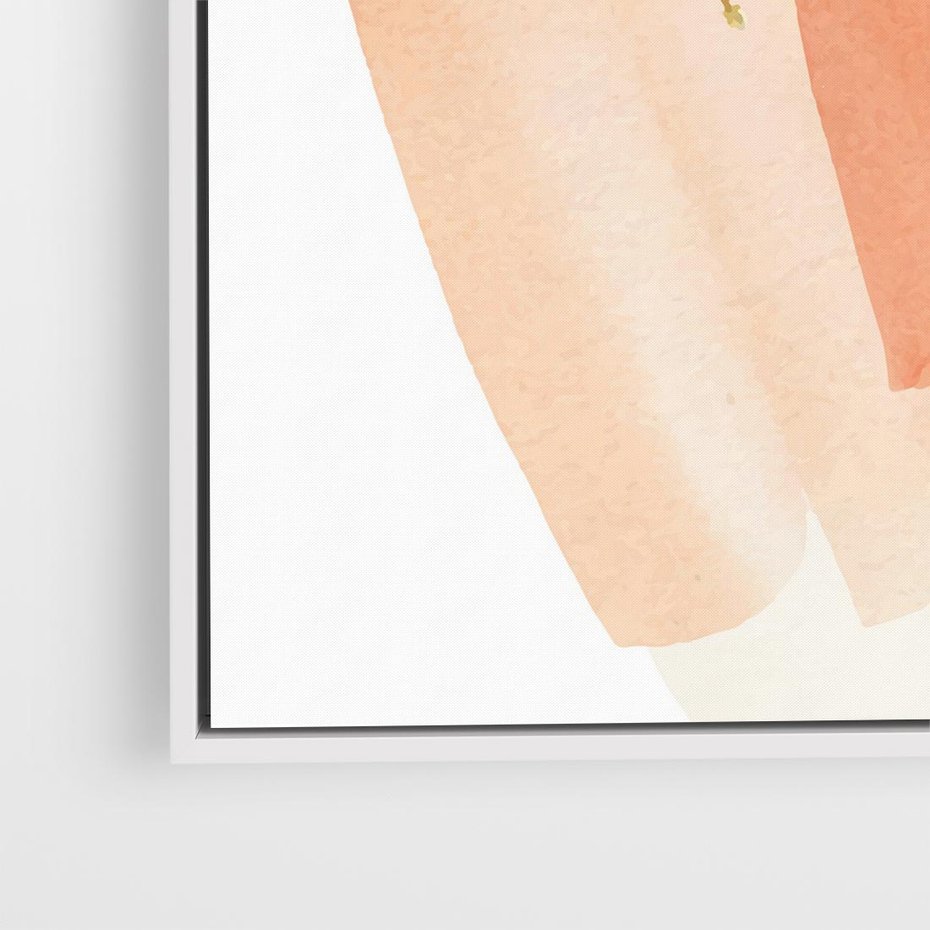 Obraz w ramie 80x80 - Rozbijające Plamy - abstrakcyjne akwarelowe plamy, minimalizm - rama biała