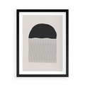 Plakat w ramie 50x70 - Wewnętrzne Widzenia - abstrakcyjna kompozycja, półkole - rama czarna