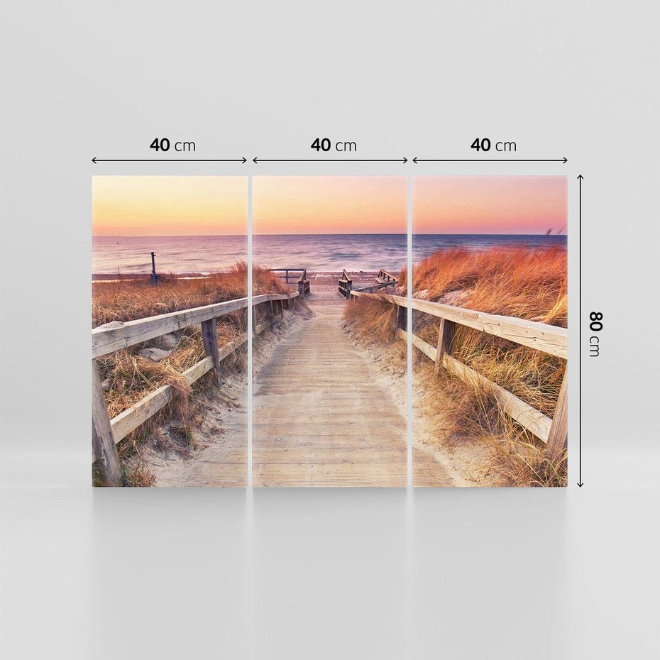 Obraz na płótnie 120x80 - Spacer Wśród Przyboju - dróżka, morze