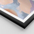 Plakat w ramie 30x40 - Przenikanie Niecodziennych Form - abstrakcyjne akwarelowe plamy, pastele - rama czarna
