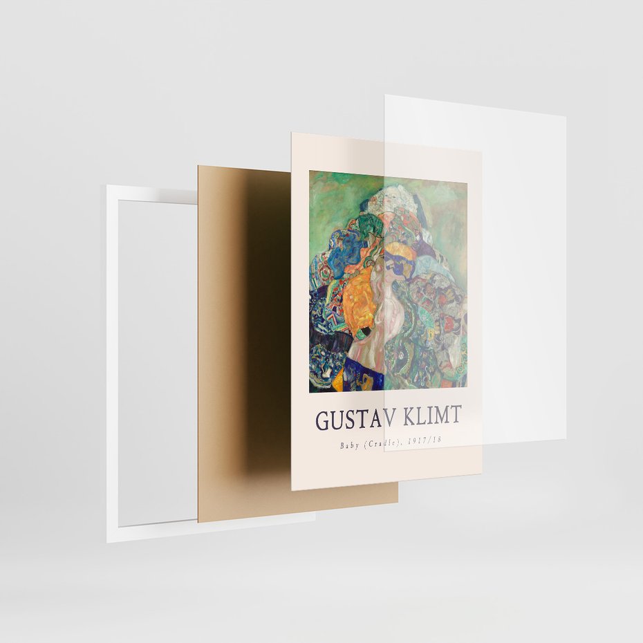 Zestaw obrazy w ramie 30x40 galeria - Gustav, Klimt, reprodukcje - rama biała