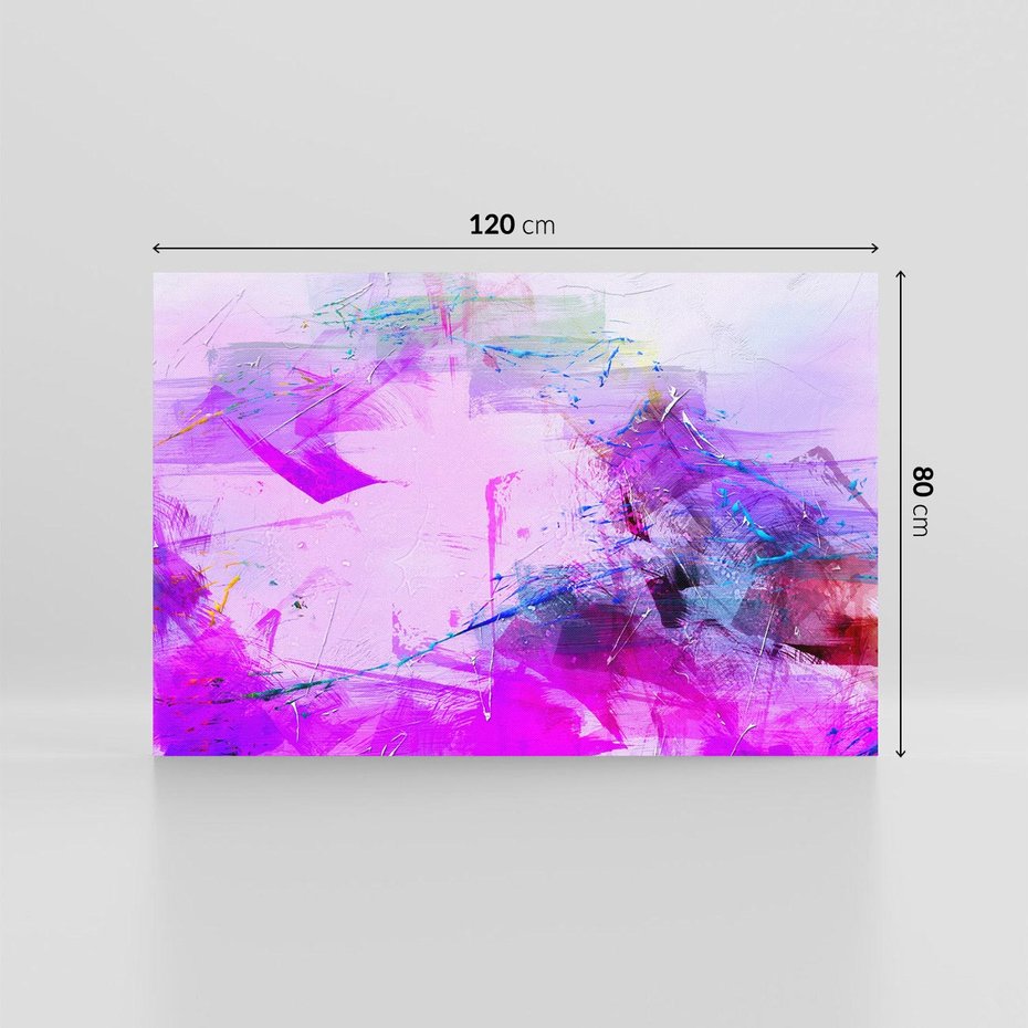 Obraz na płótnie 120x80 - Abstrakcja: wyrafinowany świat form i kolorów - abstrakcja