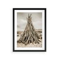 Plakat w ramie 30x40 - Ciepło Przeszłości - retro fotograia, odcienie sepii - rama czarna