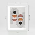 Plakat w ramie 40x50 - Nowoczesna Abstrakcja - geometria, grafika - rama biała