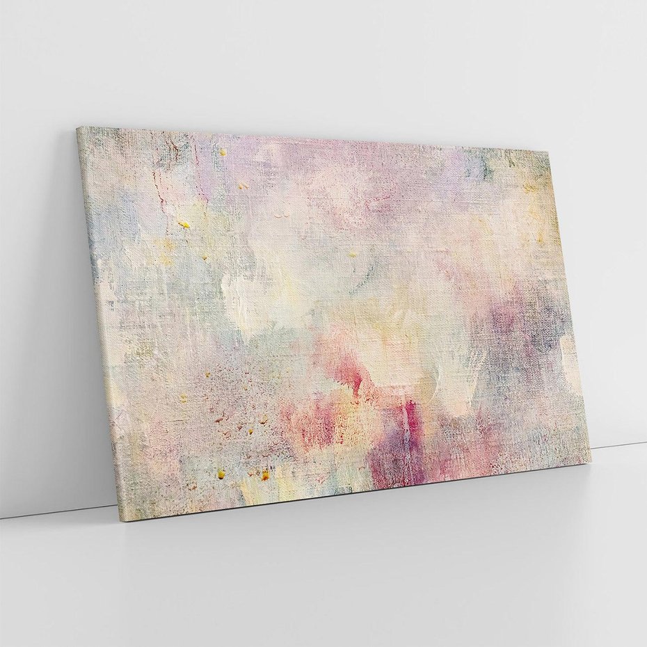 Obraz na płótnie 120x80 - Miękka Melodia Pasteli - olejne płótno, pastelowe kolory