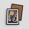 Plakat w ramie 30x40 - Tajemniczy Księżyc - nowoczesna sztuka, plakat - rama czarna