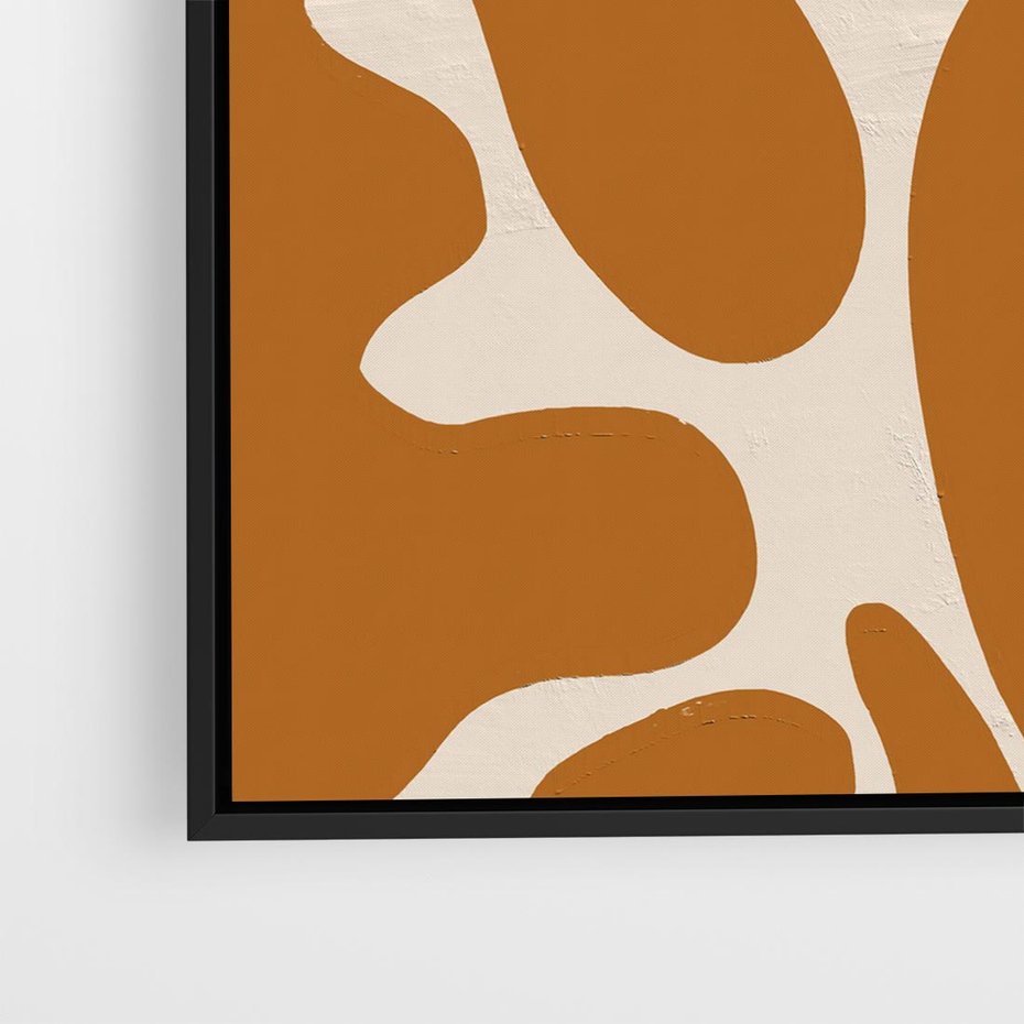 Obraz w ramie 50x50 - Wnętrza Akwarelowej Wyobraźni - abstrakcyjny obraz, plakat - rama czarna