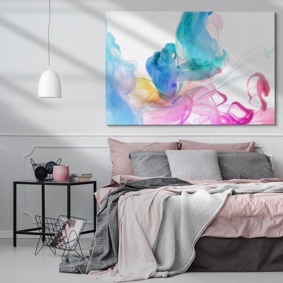 Obraz na płótnie 100x70 - Abstrakcyjne Pastelowe Piękno - abstrakcja, pastelowe