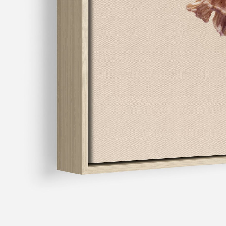 Obraz w ramie 50x70 - Delikatne piękno - suche, kwiaty - rama drewno