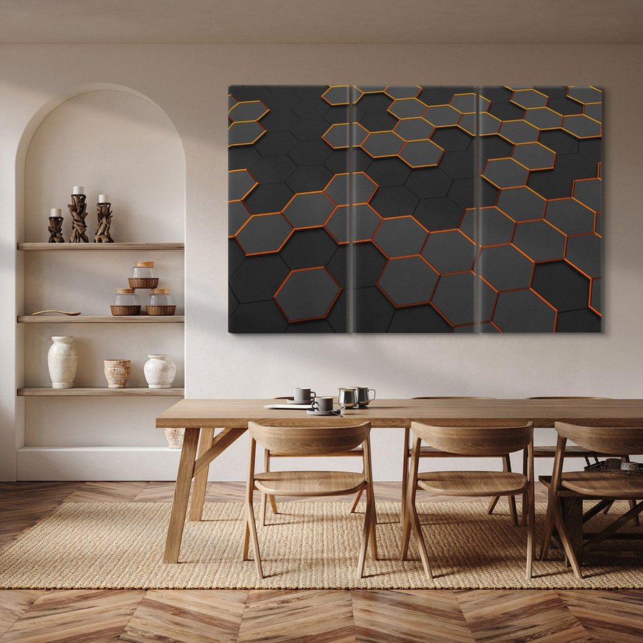 Obraz na płótnie 120x80 - Trójwymiarowa abstrakcja - 3D, abstrakcja