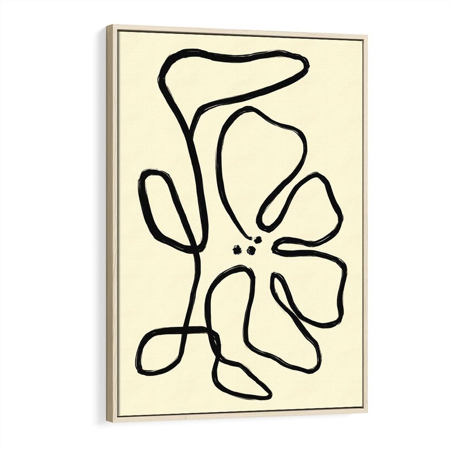 Obraz w ramie 70x100 - Zaklęte Aberracje - abstrakcyjna sztuka, przypominająca kwiat - rama drewno