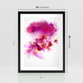Plakat w ramie 30x40 - Kwiaty abstrakcji - abstrakcja, kwiaty - rama czarna