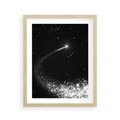 Plakat w ramie 40x50 - Kometa wśród gwiazd - kometa, gwiazdy - rama drewno