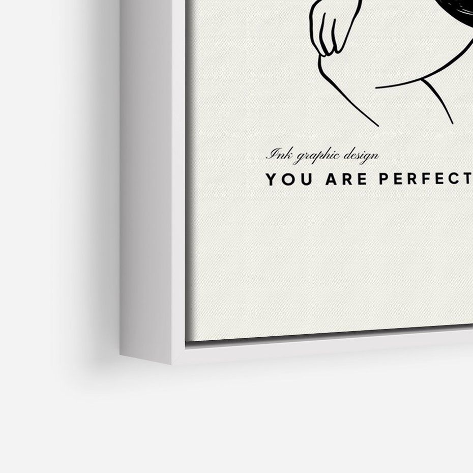 Obraz w ramie 80x120 - Wyrażenie Piękna - rysunek, sztuka nowoczesna - rama biała