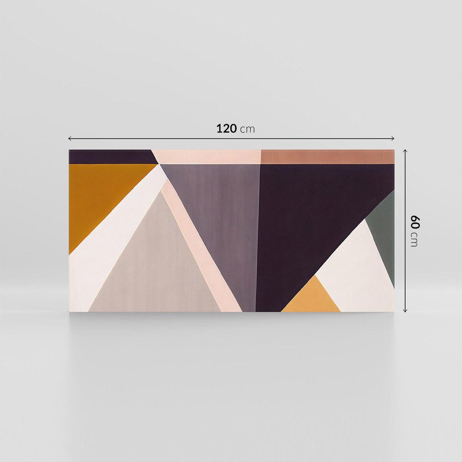 Obraz na płótnie 120x60 - Trójkąty Wnętrz - abstrakcja, geometryczne kształty