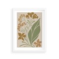 Plakat w ramie 30x40 - Subtelność Utajona - nowoczesny plakat, roślinność - rama biała