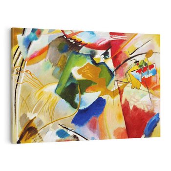 Obraz na płótnie 70x50 - "Obraz z Zielonym Centrum" (1913) Wassily Kandinsky - Reprodukcja - reprodukcja, obraz na płótnie