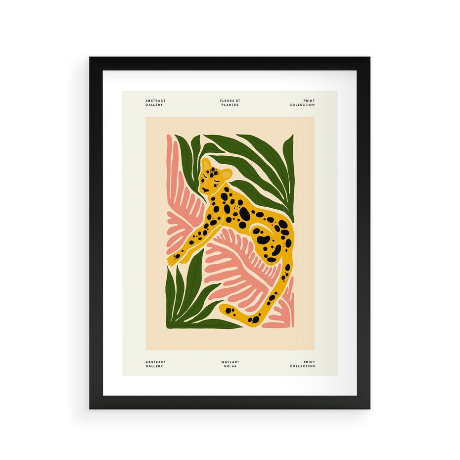 Plakat w ramie 40x50 - Rozkwitające Odbicia - nowoczesny plakat, gepard - rama czarna
