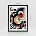 Plakat w ramie 30x40 - Wibracje Marzeń - abstrakcyjny obraz, geometryczne koła - rama czarna