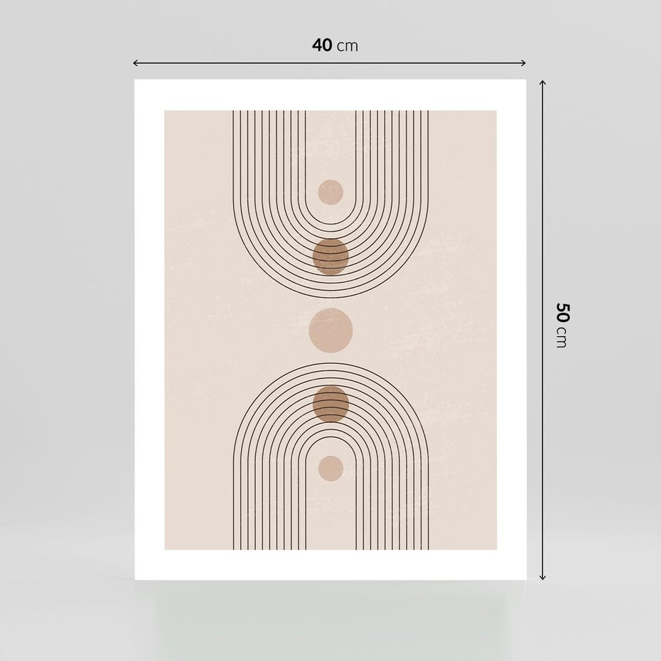 Plakat bez ramy 40x50 - Zgeometryzowane Wizje - boho plakat, minimalizm
