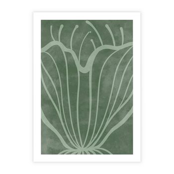 Plakat bez ramy 40x50 - Zieleń Kształtująca Spokój - zielony plakat, roślinne inspiracje