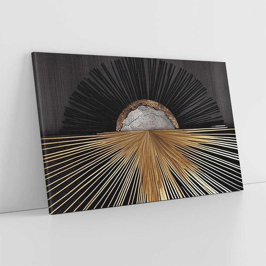 Obraz na płótnie 70x50 - Metaliczne Boho Abstrakcje - boho, słońce