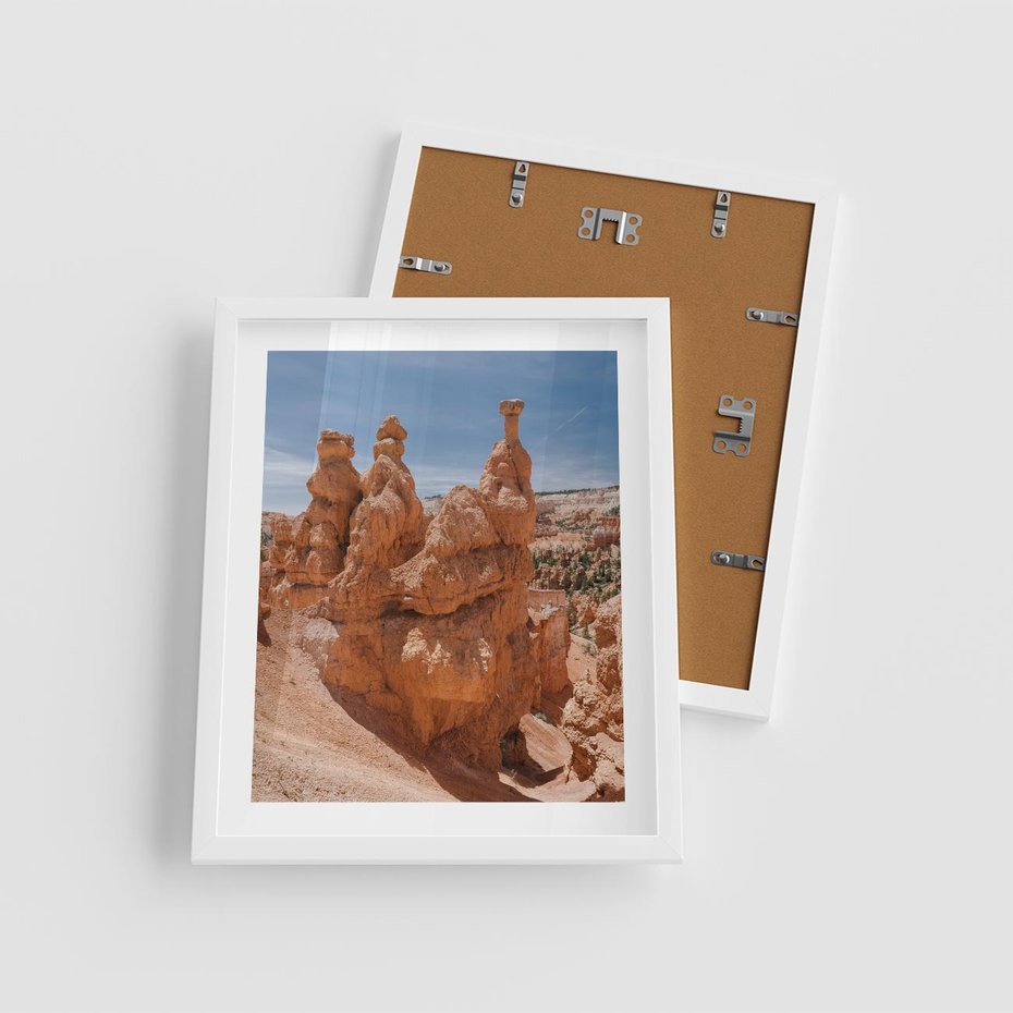 Plakat w ramie 40x50 - Spektakularne Formacje Naturalne - kanion, pustynia - rama biała