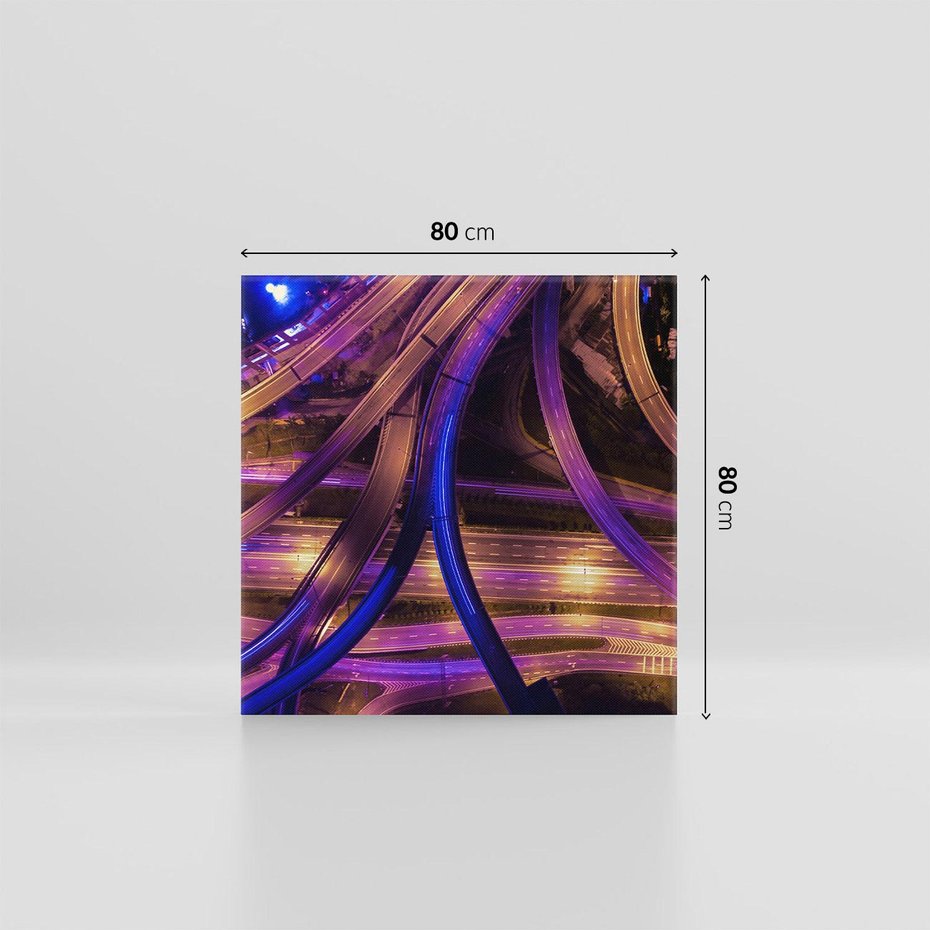 Obraz na płótnie 80x80 - Wiadukty i autostrada - Węzeł drogowy w USA - wiadukty, autostrada