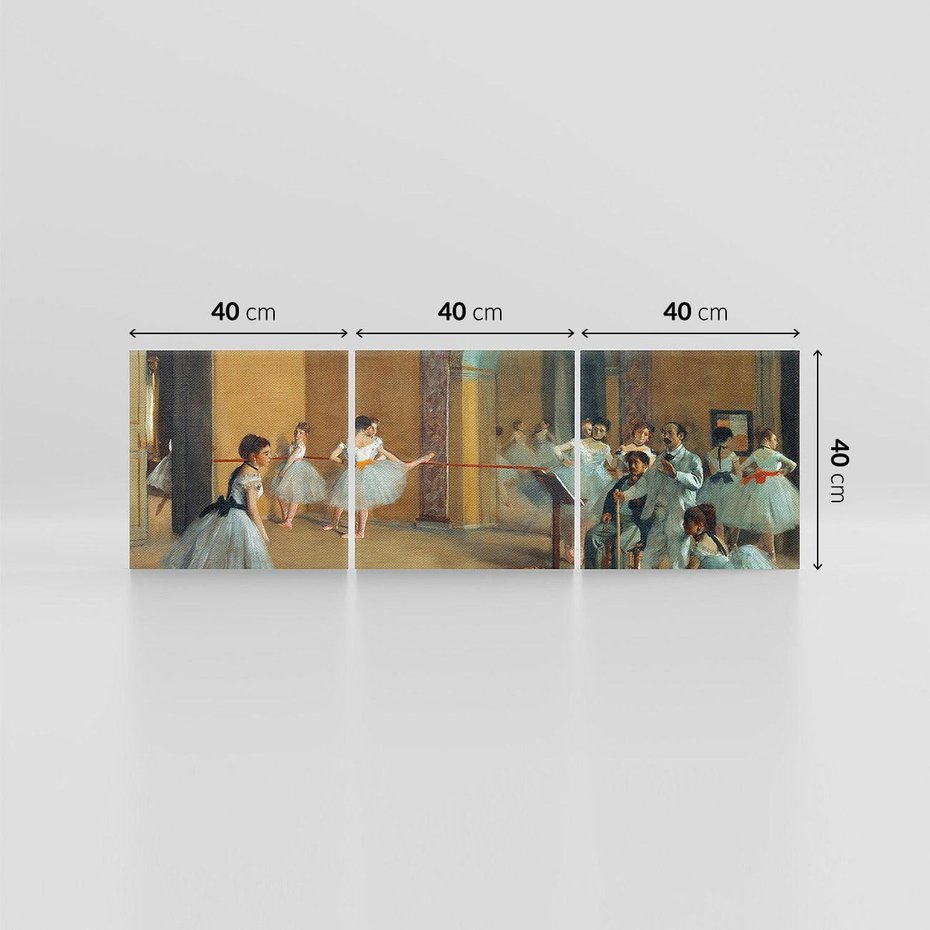 Obraz na płótnie 120x40 - The Dance Foyer at the Opera on the rue Le Peletier (1872), Edgar Degas - Reprodukcja - reprodukcja, obraz na płótnie