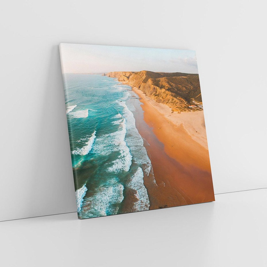 Obraz na płótnie 60x60 - Z Lotu Ptaka - fotografia, plaża